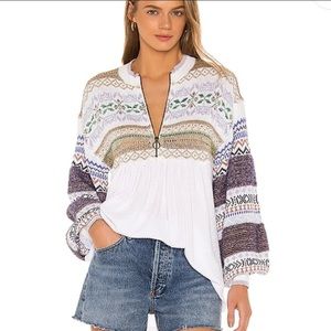 Free People Cozy Cottage Knit Thermal Sweater.